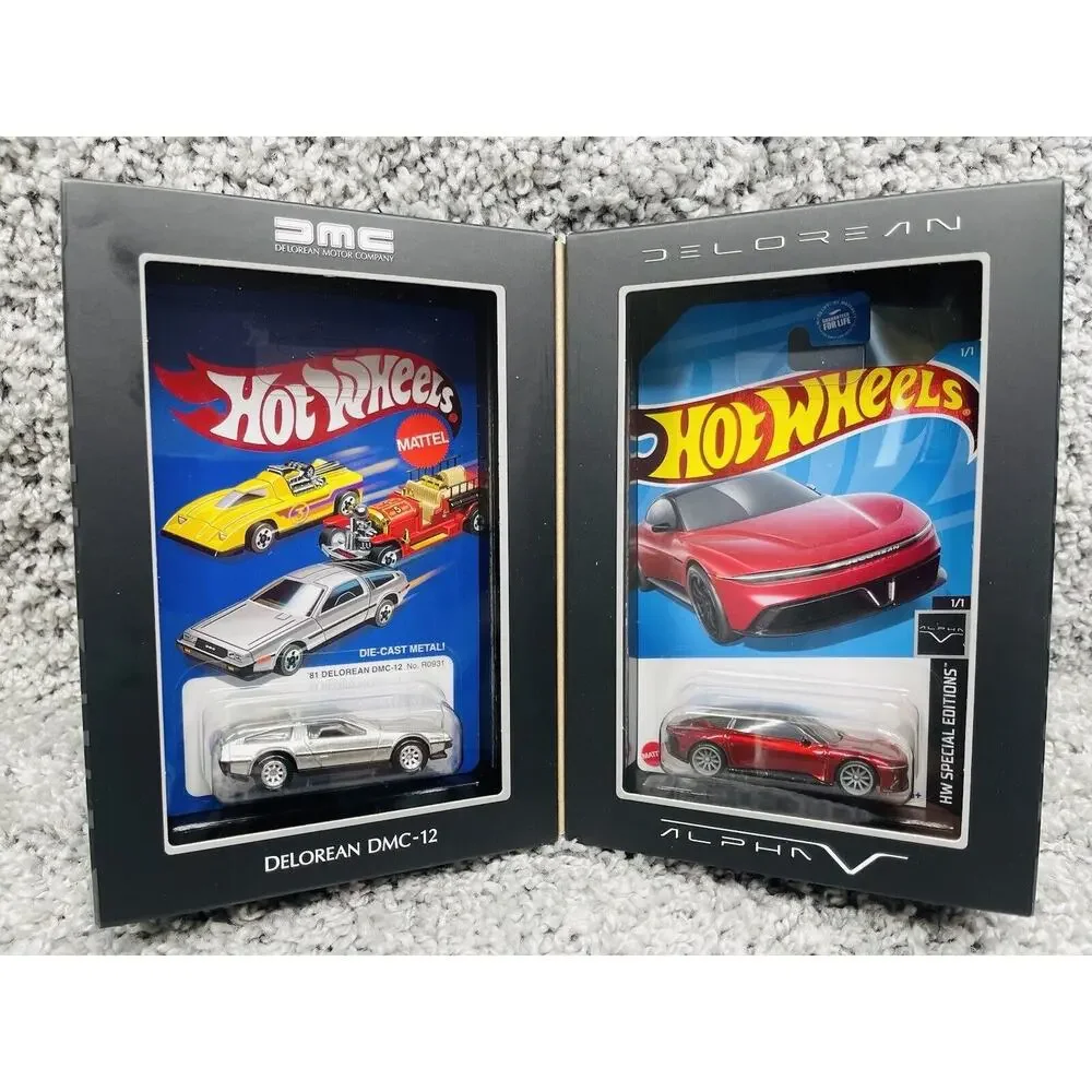 Mattel Creations Hot Wheels x DeLorean DMC-12 & Alpha5 Collector Set New In Box